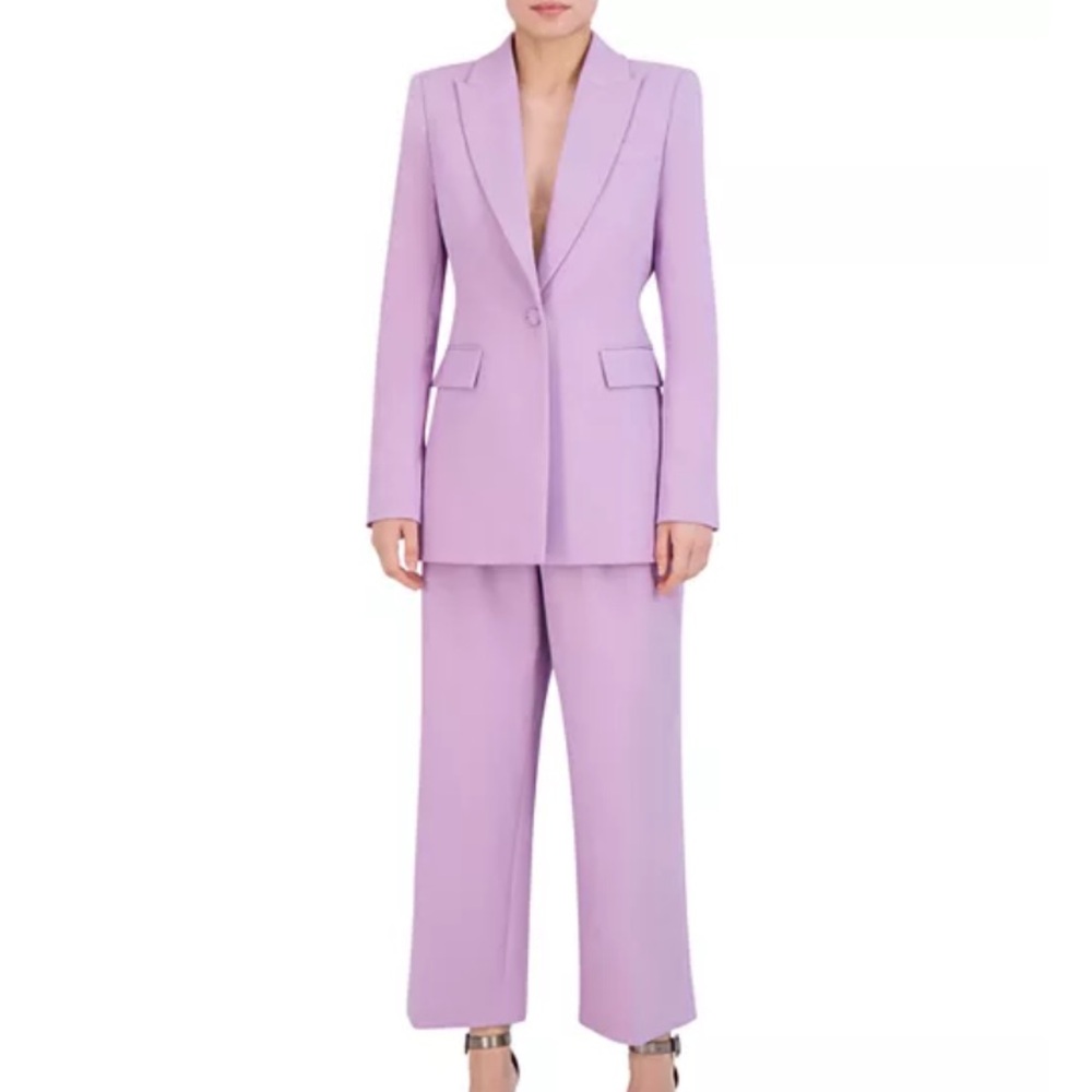 BCBGMaxAzria Lavender lilac Single-Button Tailored Blazer size 8 - Picture 2 of 7